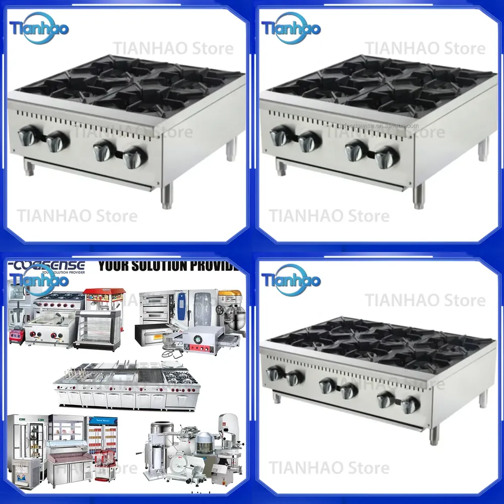 Commercial Kitchen Stove - Ticari Paslanmaz Çelik 4 Ocaklı Gazlı