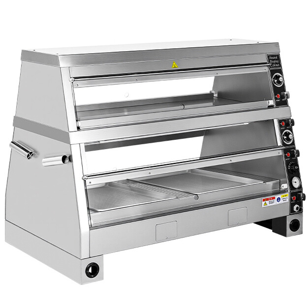 Food Warmer Display - Ticari Elektrikli 2 Katlı Sıcak Yemek