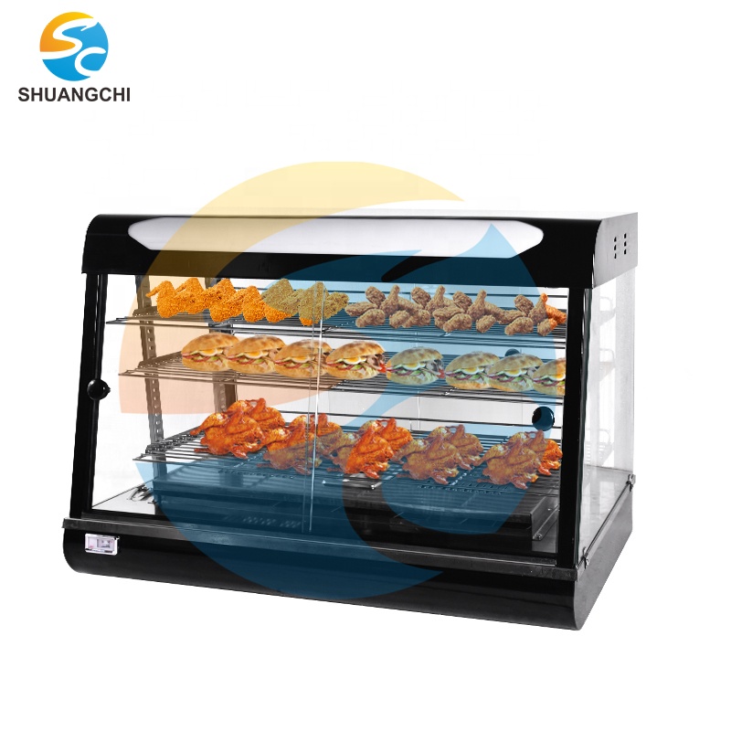 Food Warmer Display - Sıcakta Teşhir Edilebilen Kavisli Camlı Pasta