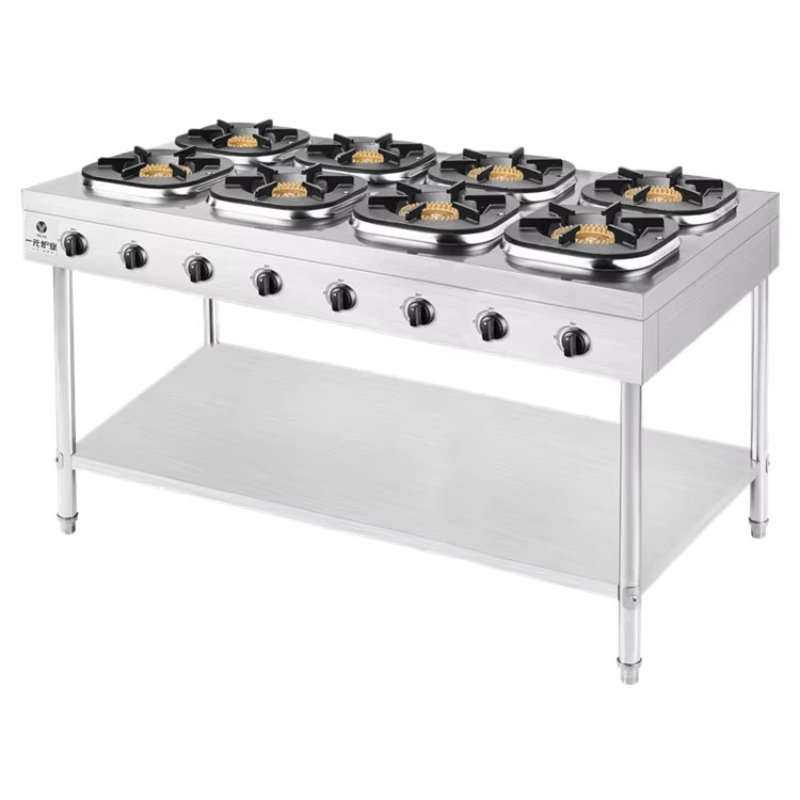 Commercial Kitchen Stove - Toptan 6kW 8 Gazlı Ocaklı Endüstriyel