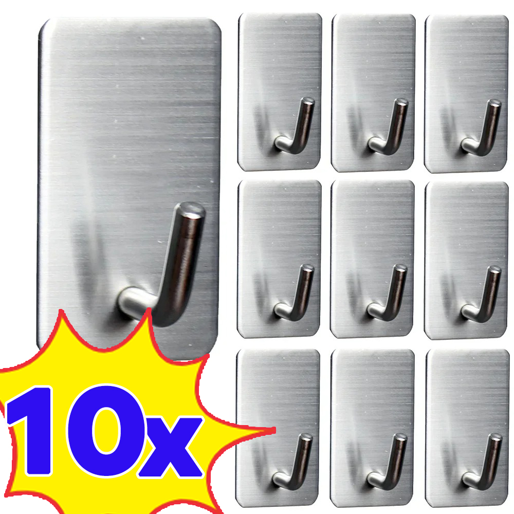 Commercial Kitchen Shelving - 1-10 adet kendinden yapışkanlı kanca paslanmaz