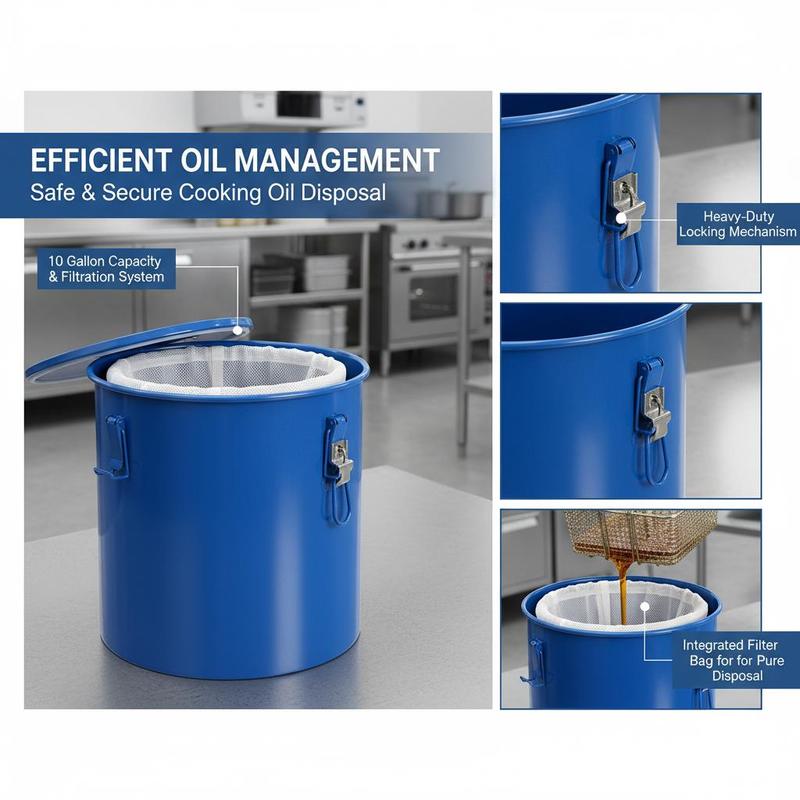 Karbon Çelik Yağ Atık Konteyne - Commercial Kitchen Oil Disposal incelemesi ve fiyatı