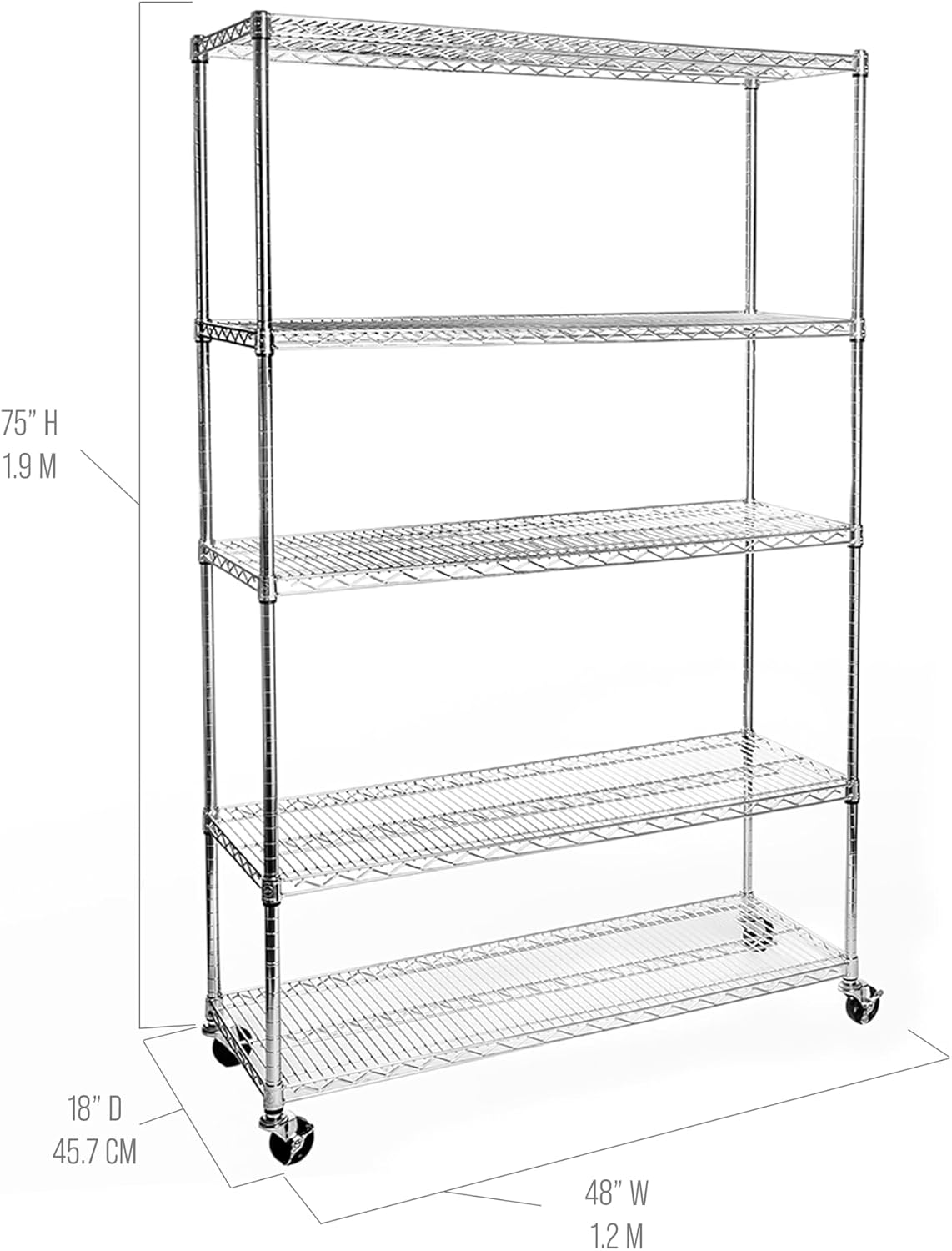 Ticari Sınıf Beş Katlı Çelik T - Commercial Kitchen Shelving incelemesi ve fiyatı